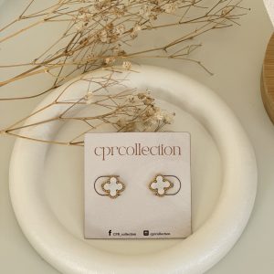ατσάλινα σκουλαρίκια καρφωτά με εφέ μαρμάρου σε προσφορά
